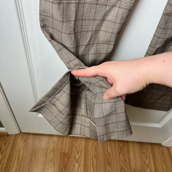 Veronica Beard Arte Brown Plaid Striped Ankle Cropped Trouser Pant Sz 12 - Picture 7 of 11